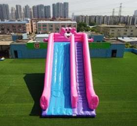 T8-704 핑크 팬더 테마 점보 공기주입 미끄럼틀 어린이 야외 파티 이벤트