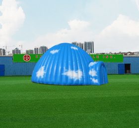 Tent1-4687 푸른 하늘 구름 프린트 맞춤형 이글루