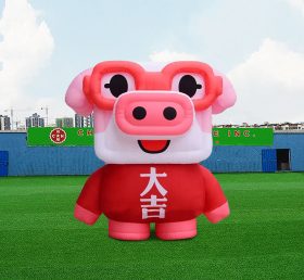 S4-605 광고 거대 공기 주입 동물 돼지/공기 주입 뚱뚱한 분홍 돼지