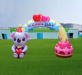 Arch2-458 풍선 생일 축하 케이크 아치 어린이 활동 파티 용품 장식